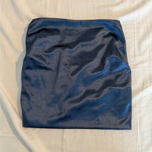Satin Blue Tube Top